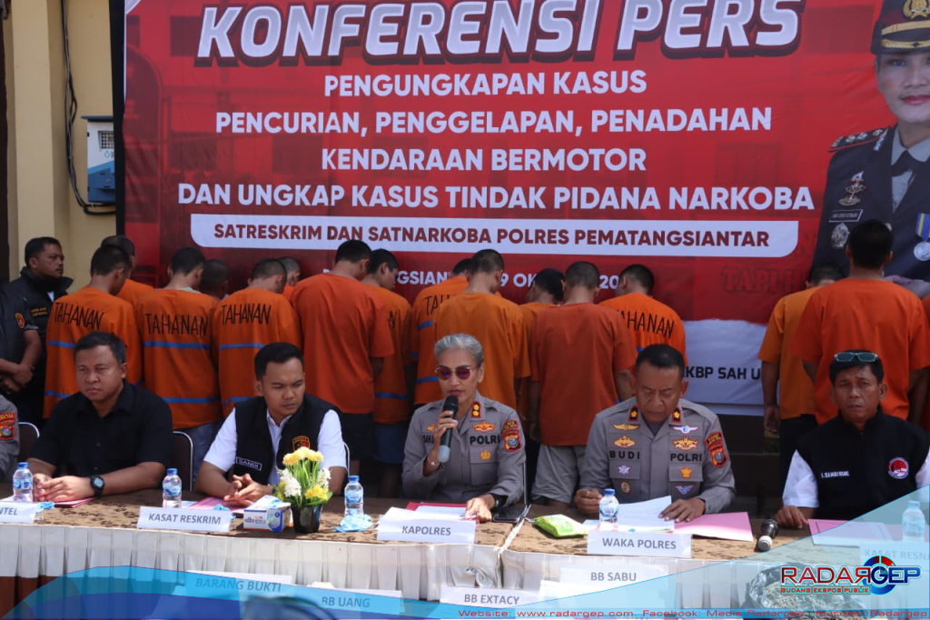 Polres Pematangsiantar Konferensi Pers Pengungkapan Kasus ,Pencurian Penggelapan Penadahan Ranmor dan Peredaran Narkoba